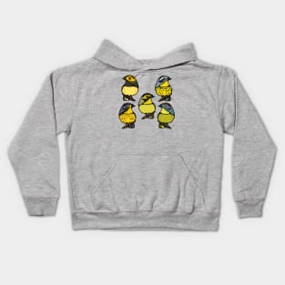 Dark Yellow Capped Warbler Graphic Kids Hoodie